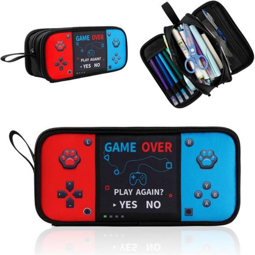 Large Game Controller Pencil Case for Teen Boy Kid Capacityβ Pen Box Pouch